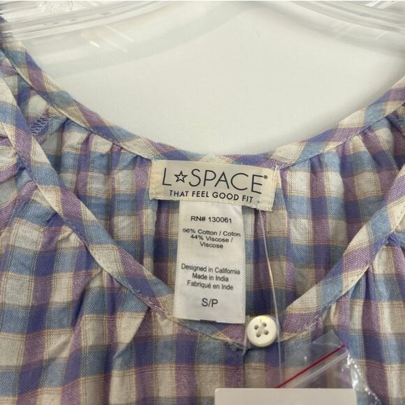 NWT L*Space Vida Dress – Park Slope Gingham – Women’s Small **WITH FLAW** - Picture 9 of 10